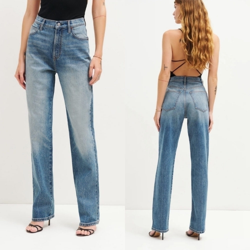 Reformation Elan Ultra High Rise Straight Leg Jeans Size 26 Merritt NWT